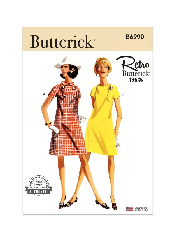 Butterick Sewing Pattern B6990 Misses' Dresses