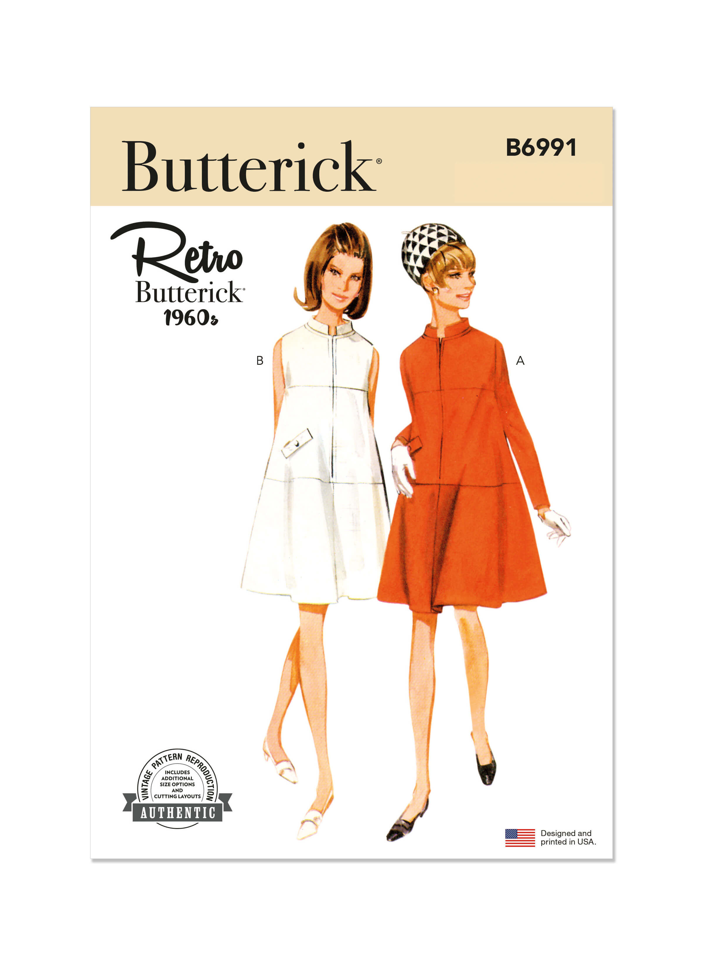 Butterick Sewing Pattern B6991 Misses' Dress with Sleeve Variations