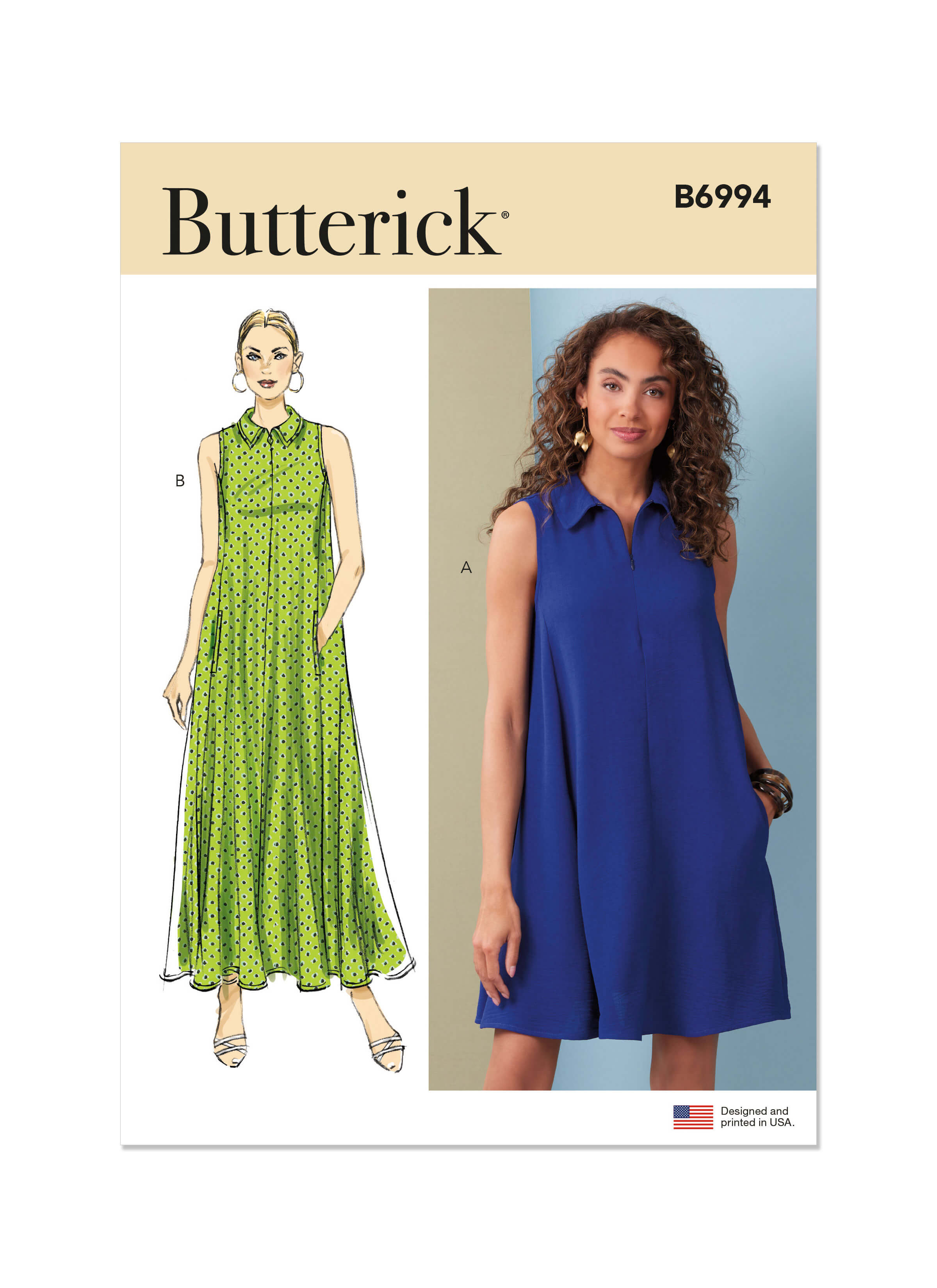 Butterick Sewing Pattern B6994 Misses' Dress in Two Lengths