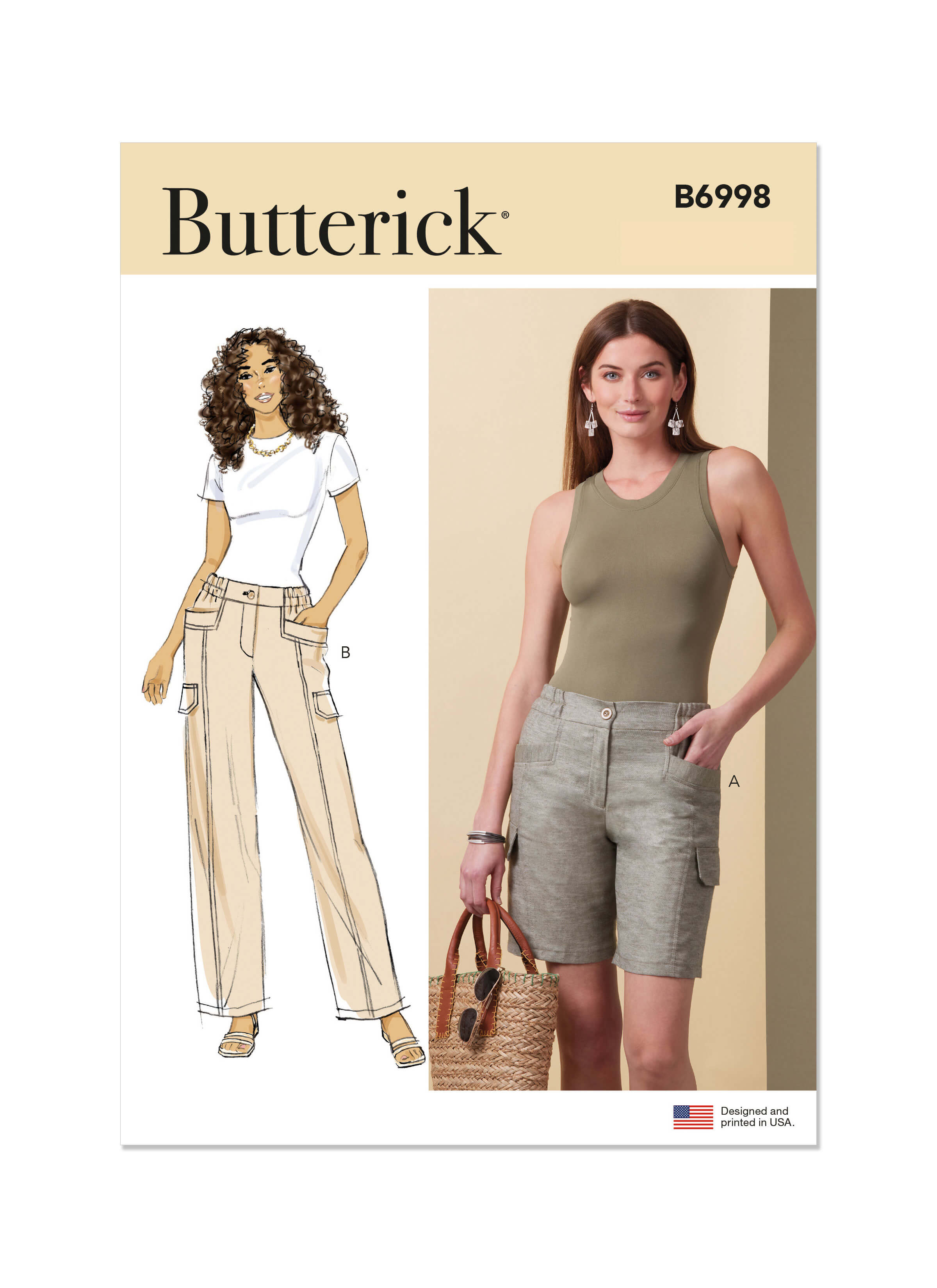 Butterick Sewing Pattern B6998 Misses' Shorts and Trousers