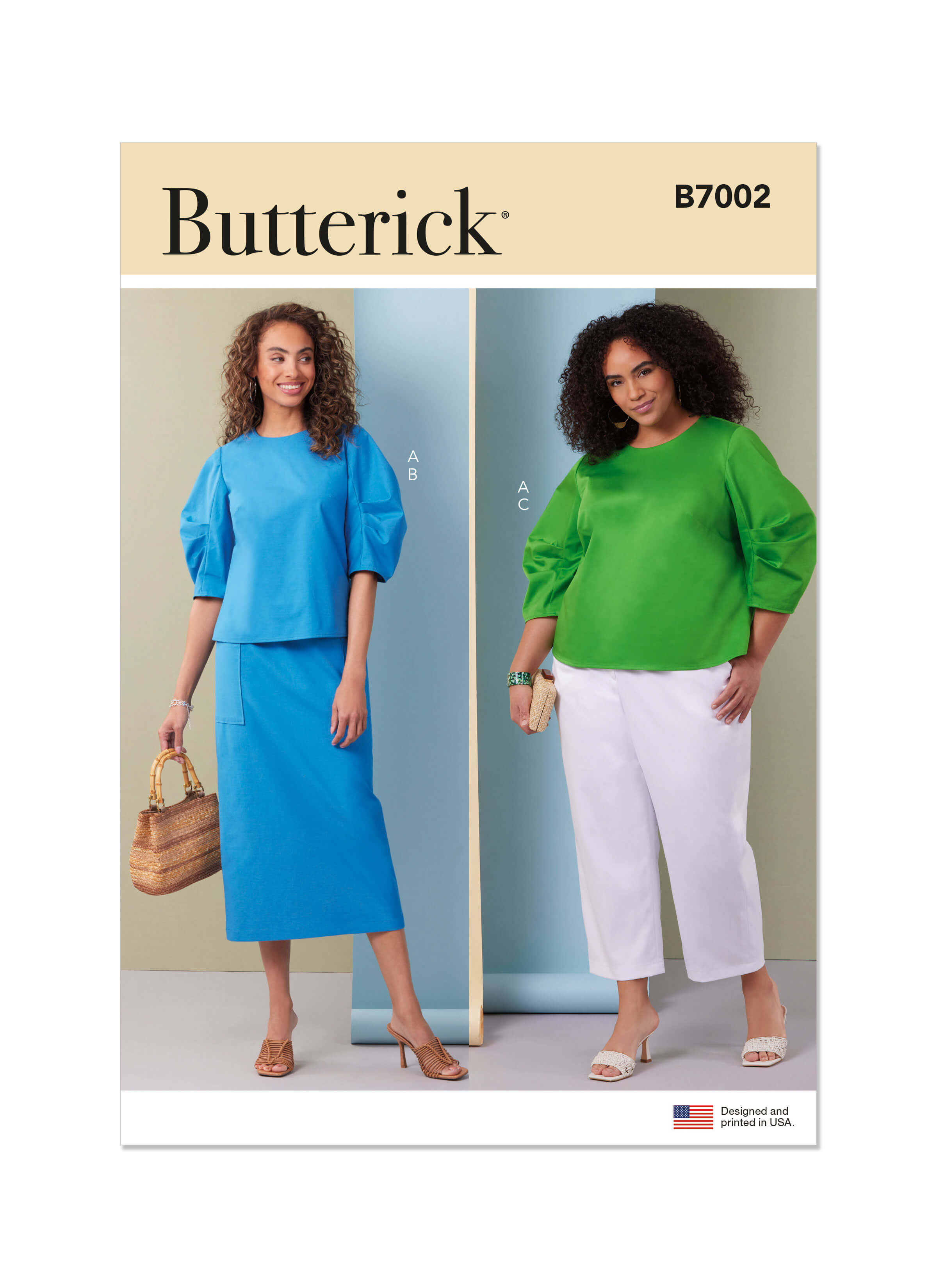 Butterick Sewing Pattern B7002 Misses’ and Women's Top, Skirt and Trousers