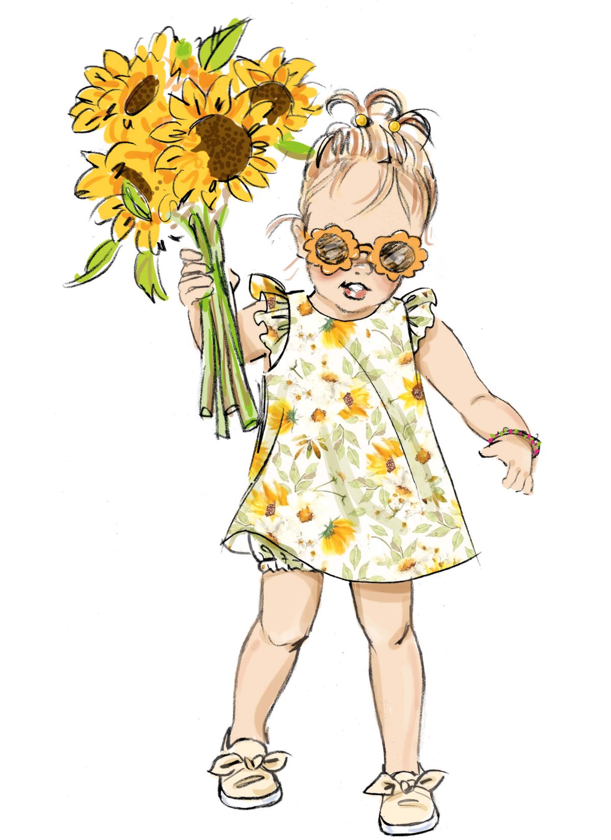 Butterick Sewing Pattern B7003 Toddlers' Dresses and Panties