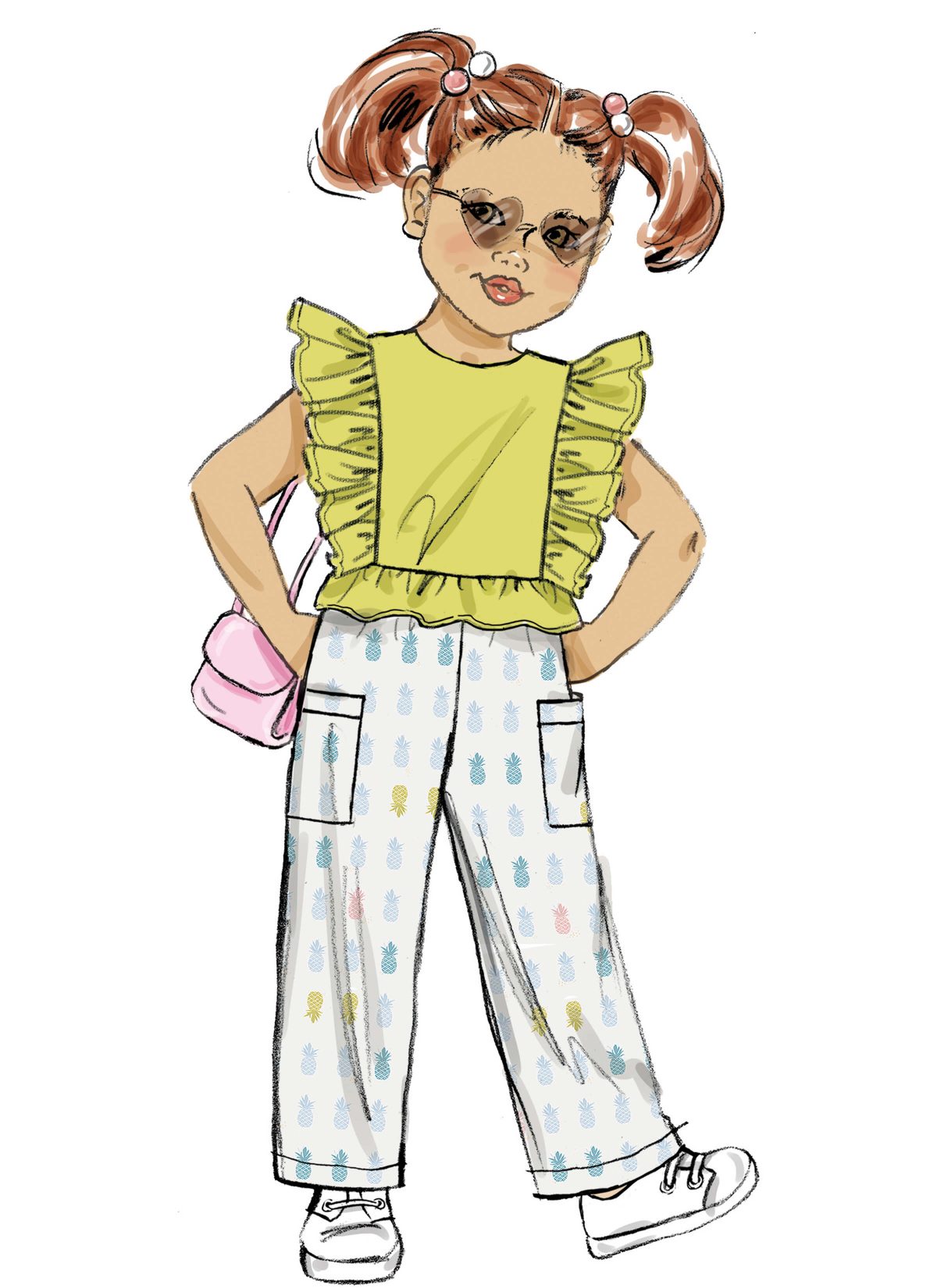 Butterick Sewing Pattern B7004 Children's Dresses, Top, Shorts and Trousers