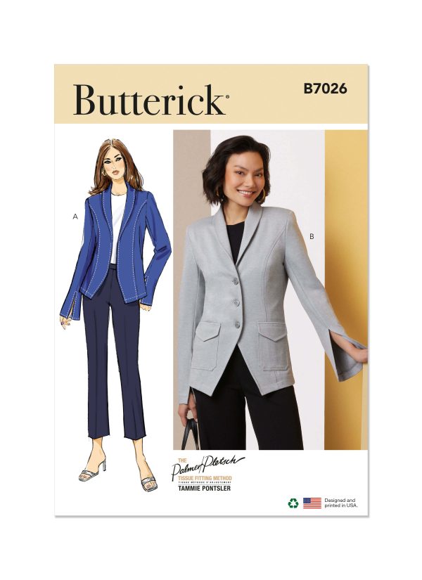 Butterick Sewing Pattern B7026 Misses' Jackets by Palmer/Pletsch Tammie Pontsler