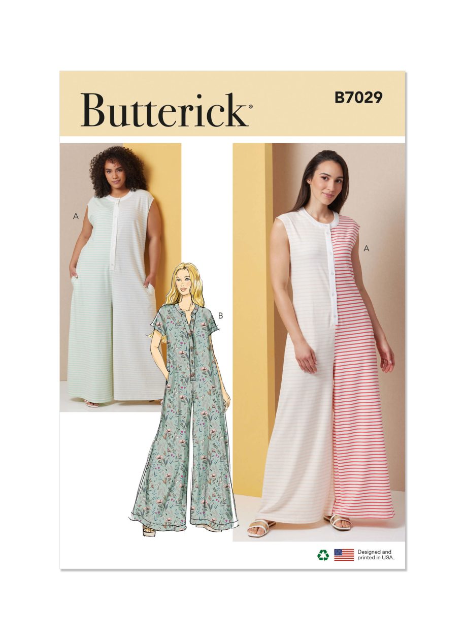 Butterick Sewing Pattern B7029 Misses' and Women's Knit Jumpsuits