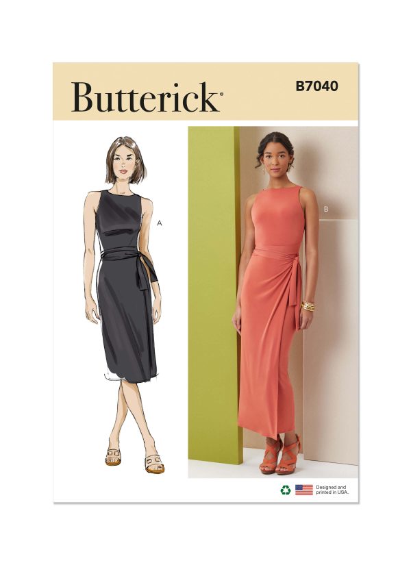 Butterick Sewing Pattern B7040 Misses' and Miss Petite Knit Dress in Two Lengths