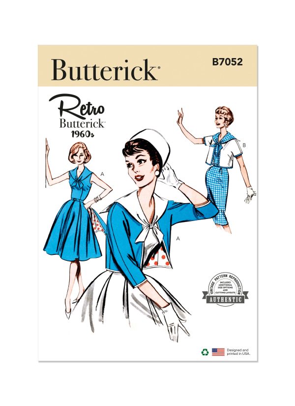 Butterick Sewing Pattern B7052 Misses' Dress and Jacket