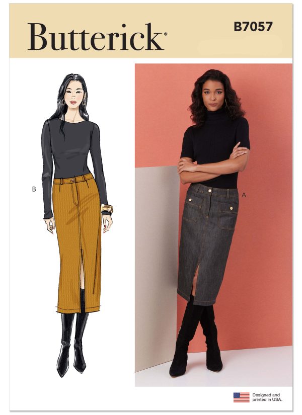 Butterick Sewing Pattern B7057 Misses' Pencil Skirt in Two Lengths