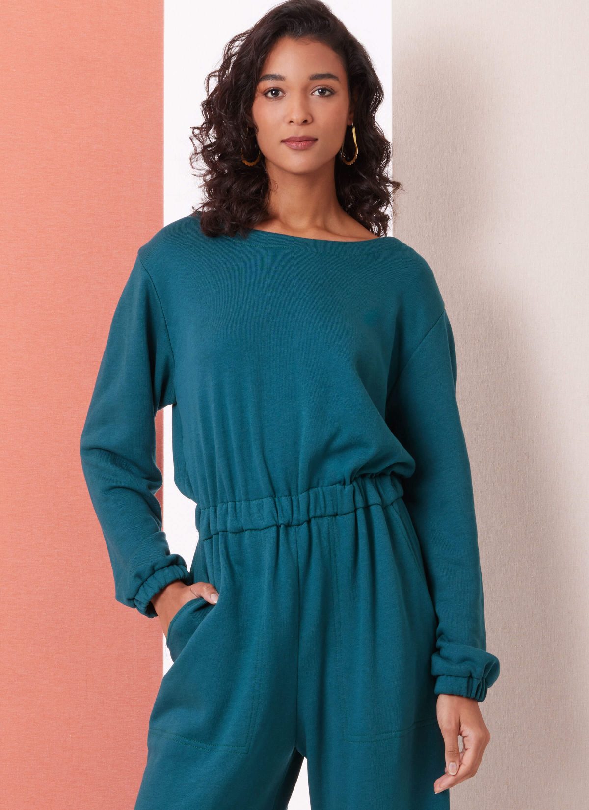 Butterick Sewing Pattern B7063 Misses' Knit Jumpsuit with Length and Sleeve Variations