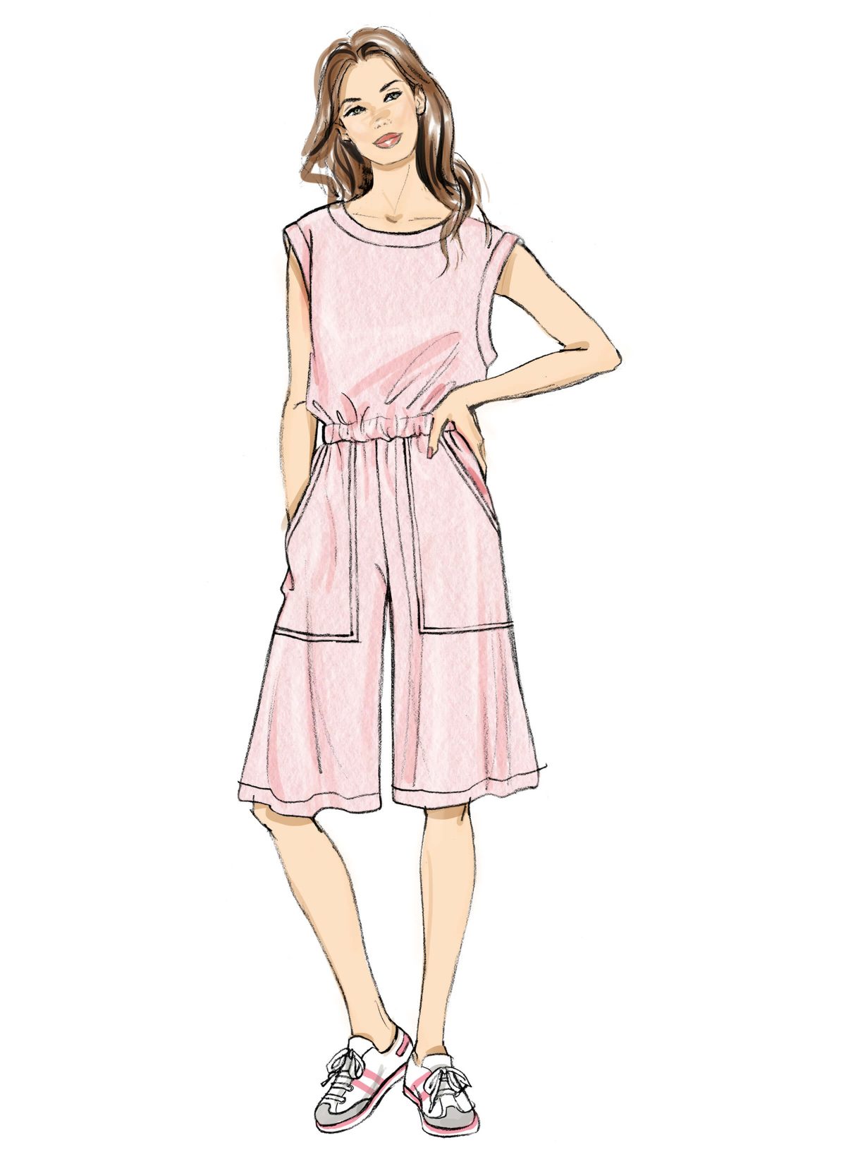Butterick Sewing Pattern B7063 Misses' Knit Jumpsuit with Length and Sleeve Variations