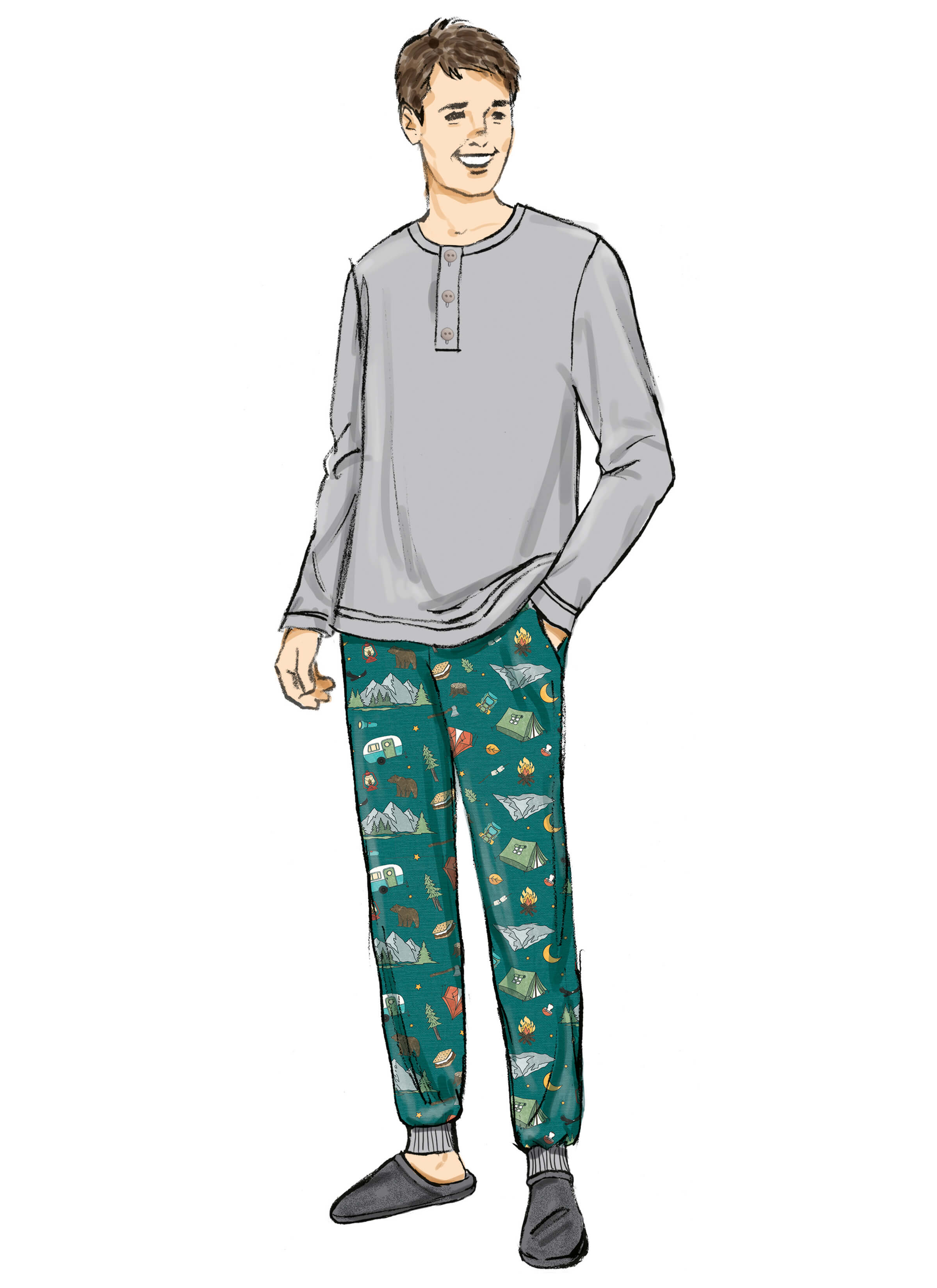 Butterick Sewing Pattern B7065 Girls' and Boys' and Adult Knit Tops and Joggers