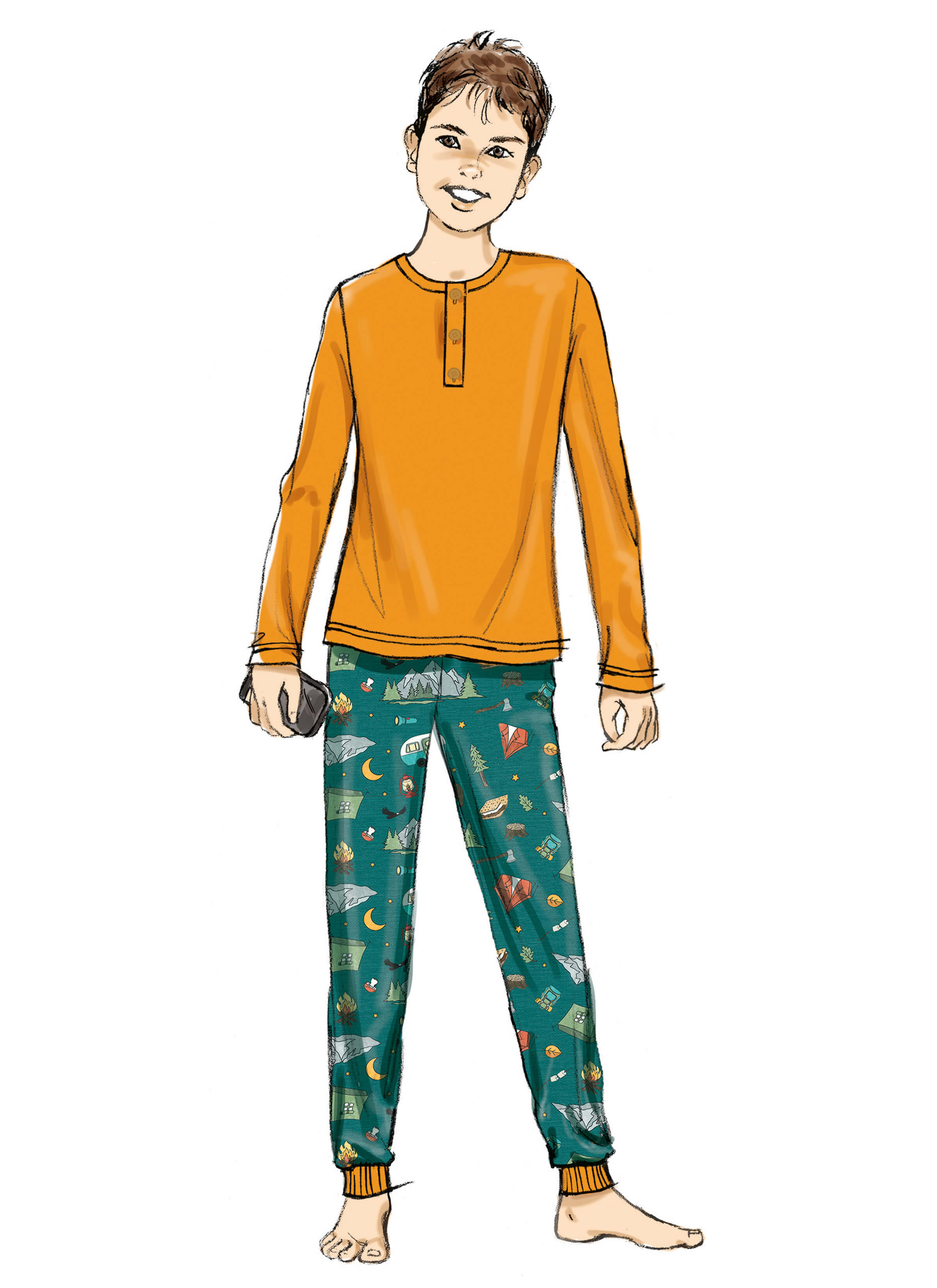 Butterick Sewing Pattern B7065 Girls' and Boys' and Adult Knit Tops and Joggers