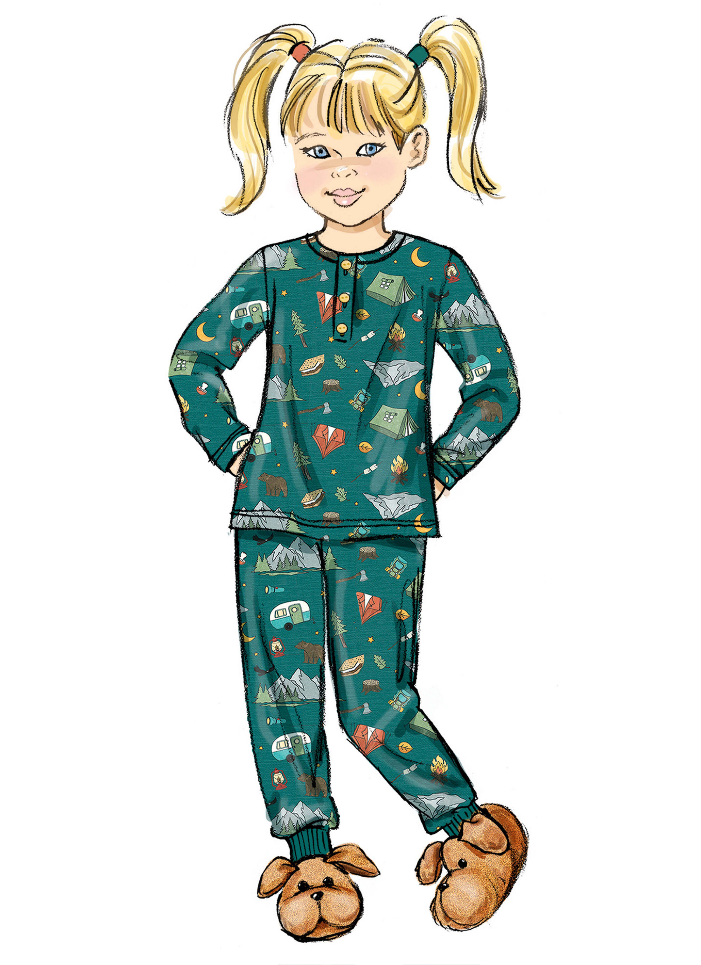 Butterick Sewing Pattern B7065 Girls' and Boys' and Adult Knit Tops and Joggers