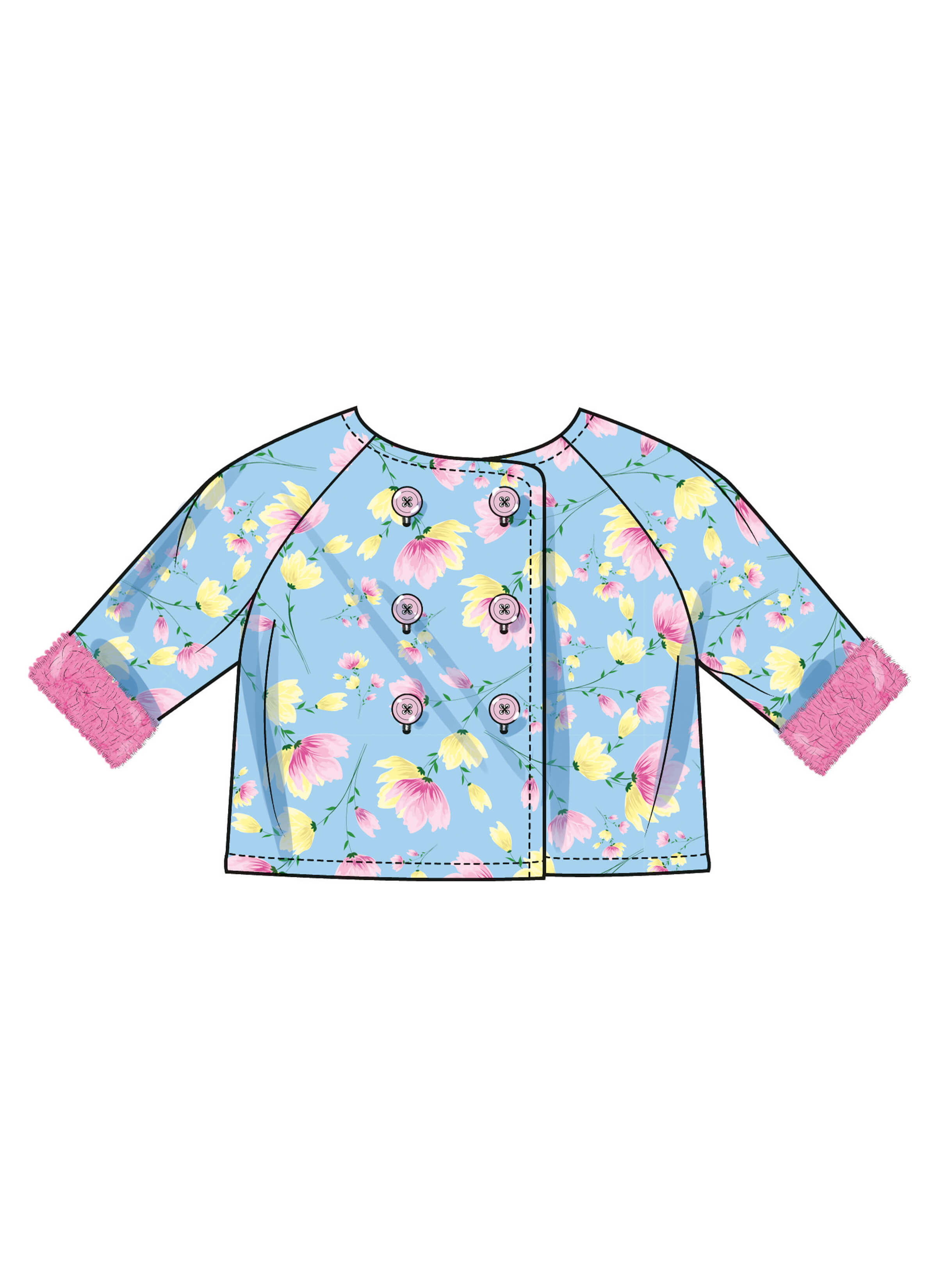 Butterick Sewing Pattern B7066 Babies' Knit Coat with and without Hood and Leggings