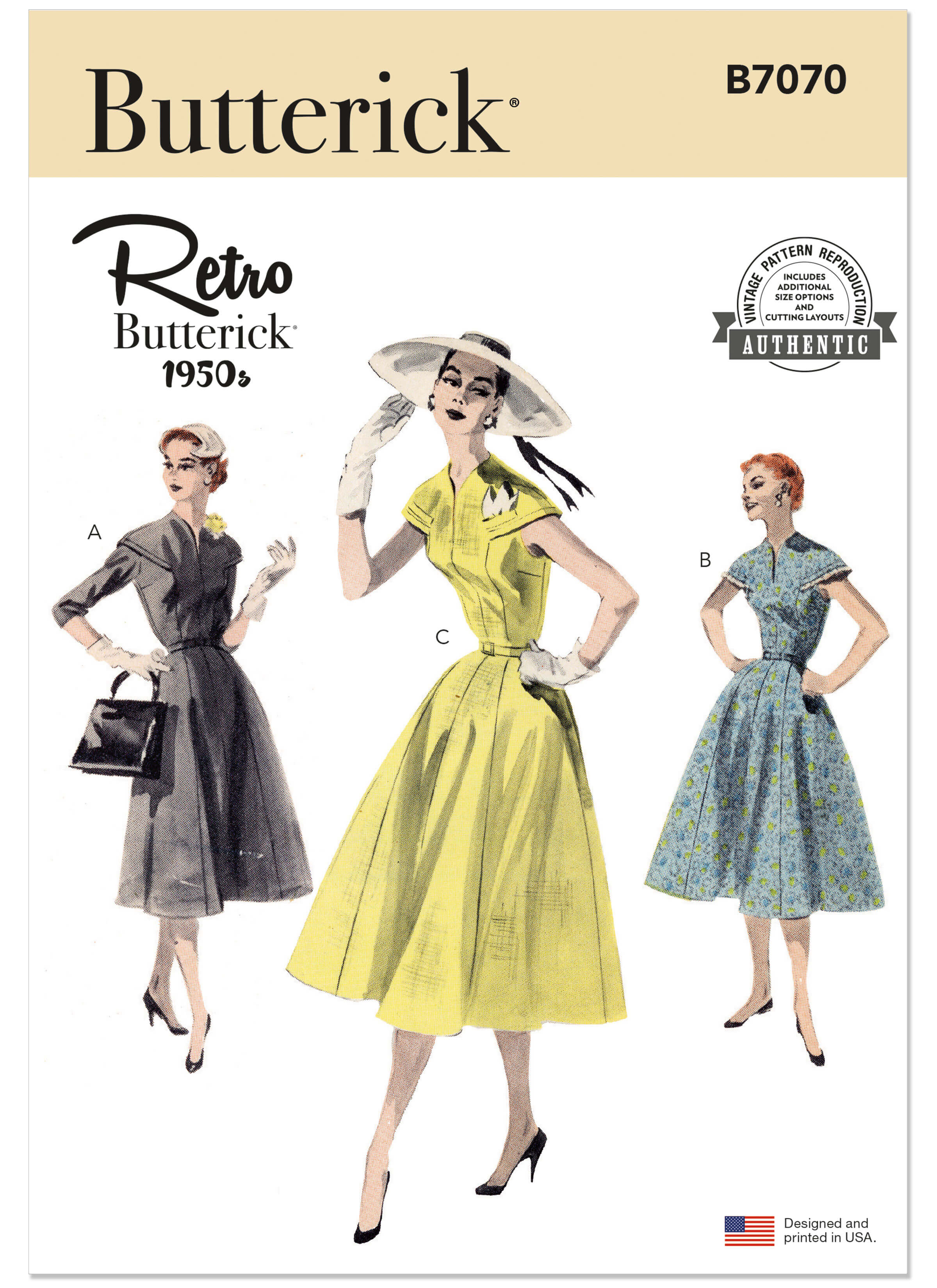 Butterick Sewing Pattern B7070 Misses' Capelet Yoked Dresses