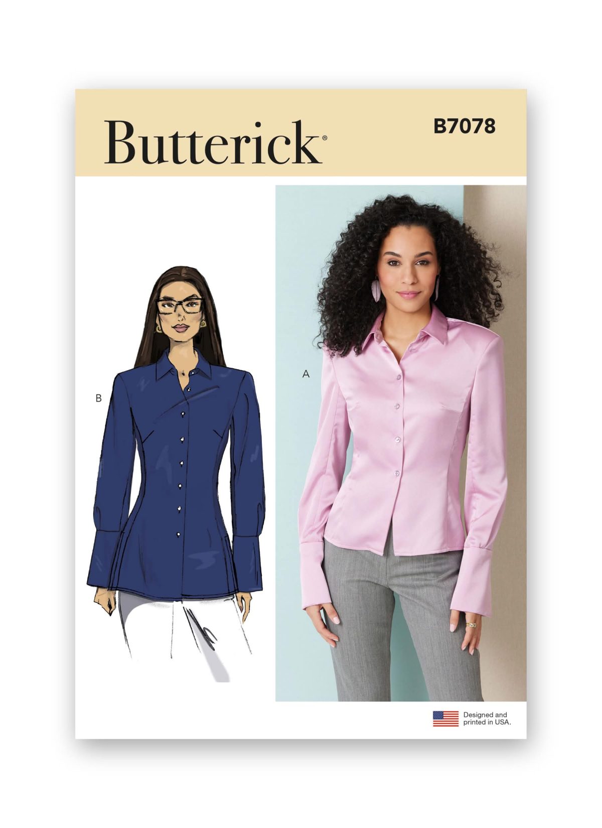 Butterick Sewing Pattern B7078 Misses' Shirt in Two Lengths