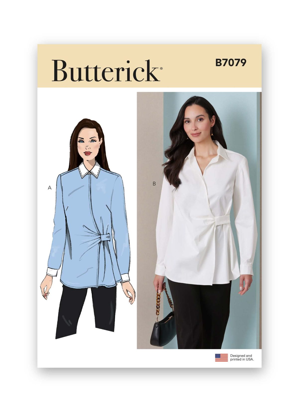 Butterick Sewing Pattern B7079 Misses' Wrap Tops