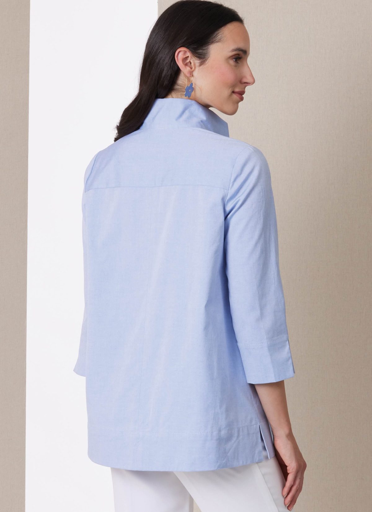 Butterick Sewing Pattern B7080 Misses' Stand Collar Blouse with Sleeve Variations