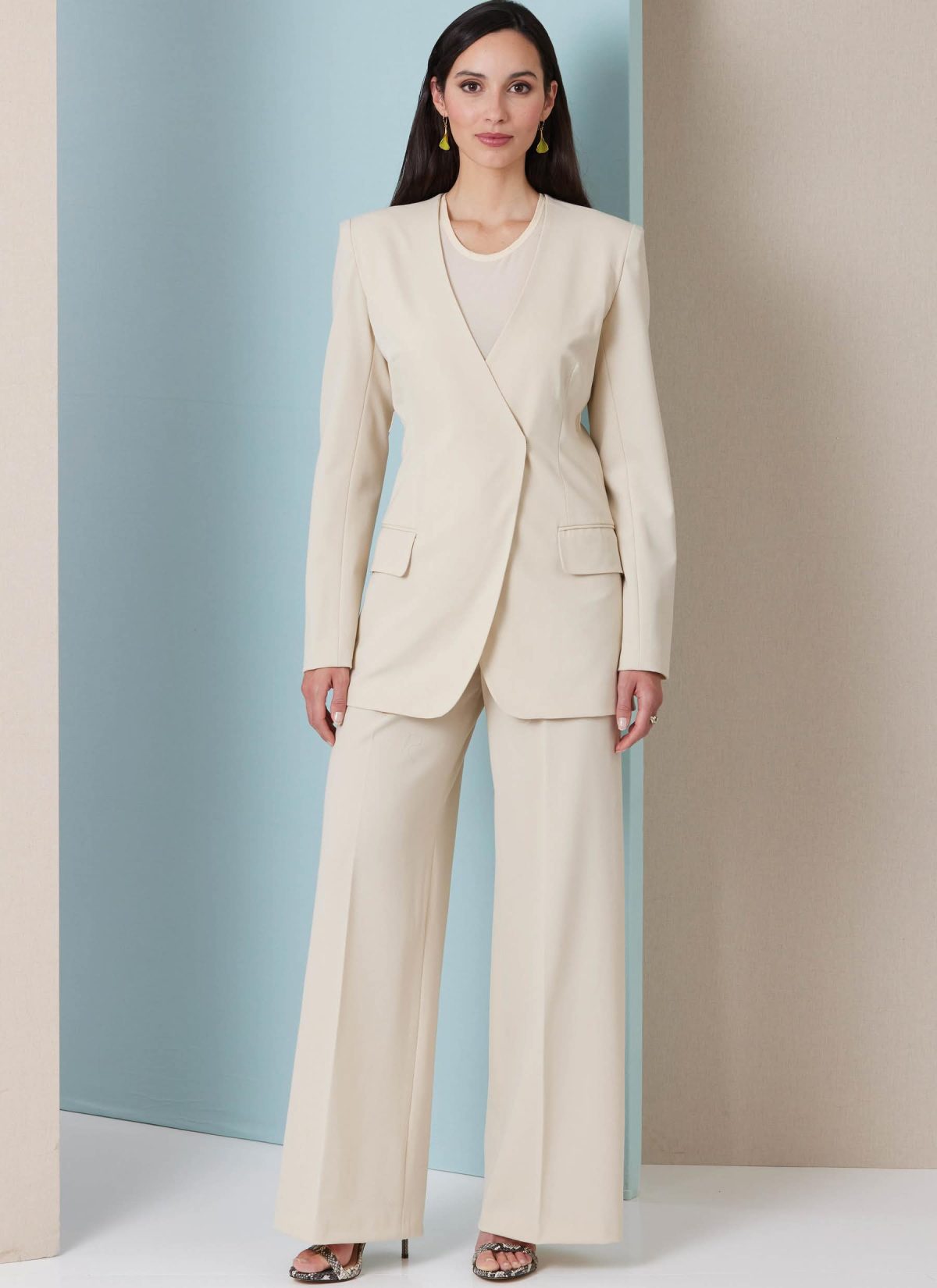 Butterick Sewing Pattern B7081 Misses' Jacket with Belt and Trousers
