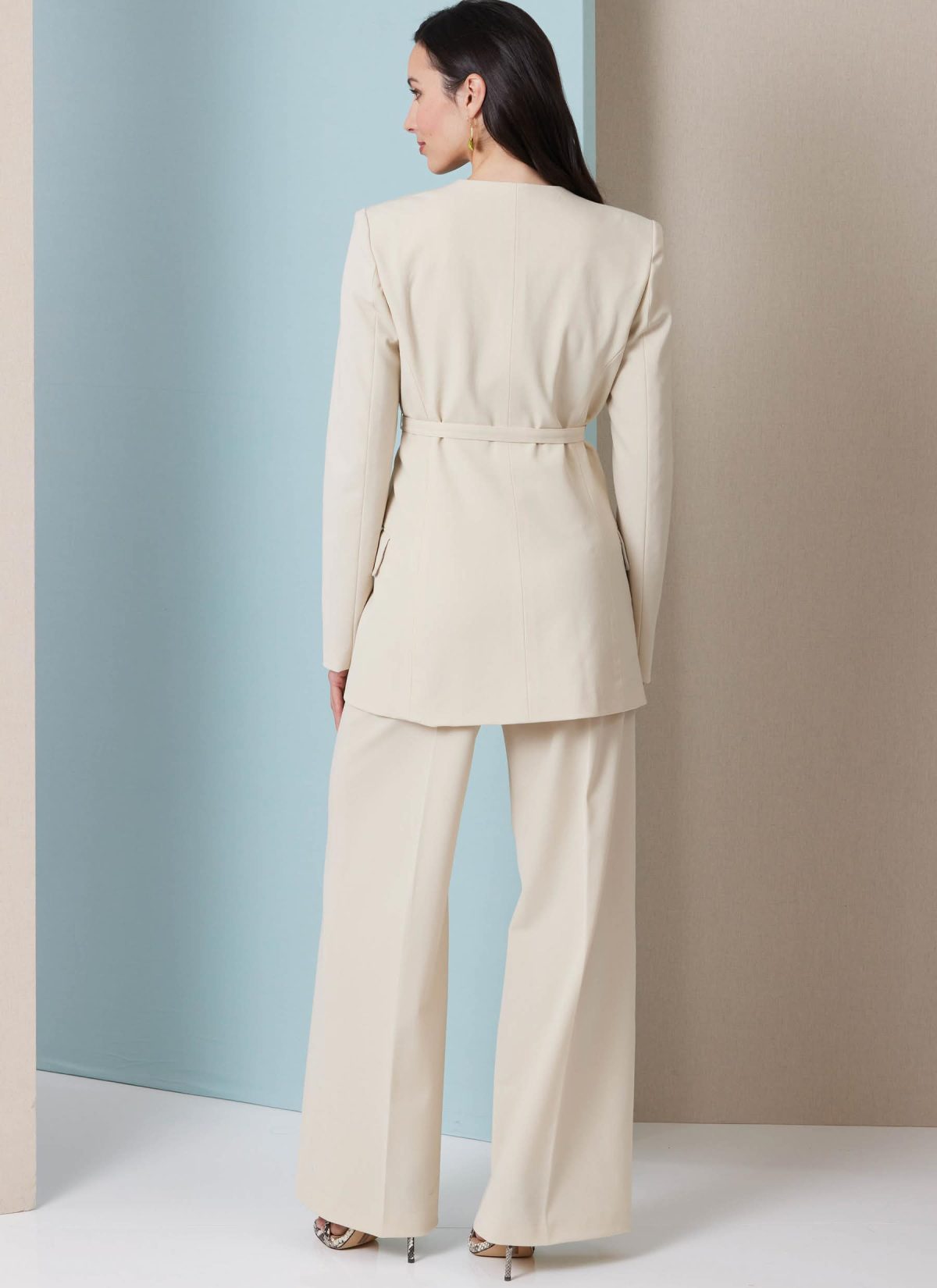 Butterick Sewing Pattern B7081 Misses' Jacket with Belt and Trousers