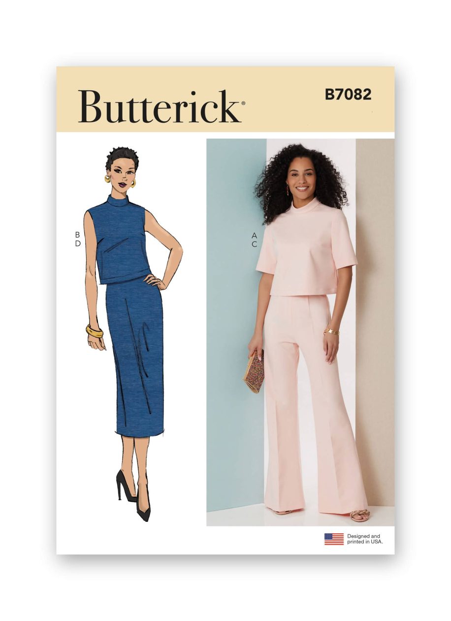 Butterick Sewing Pattern B7082 Misses' Tops, Trousers and Skirt