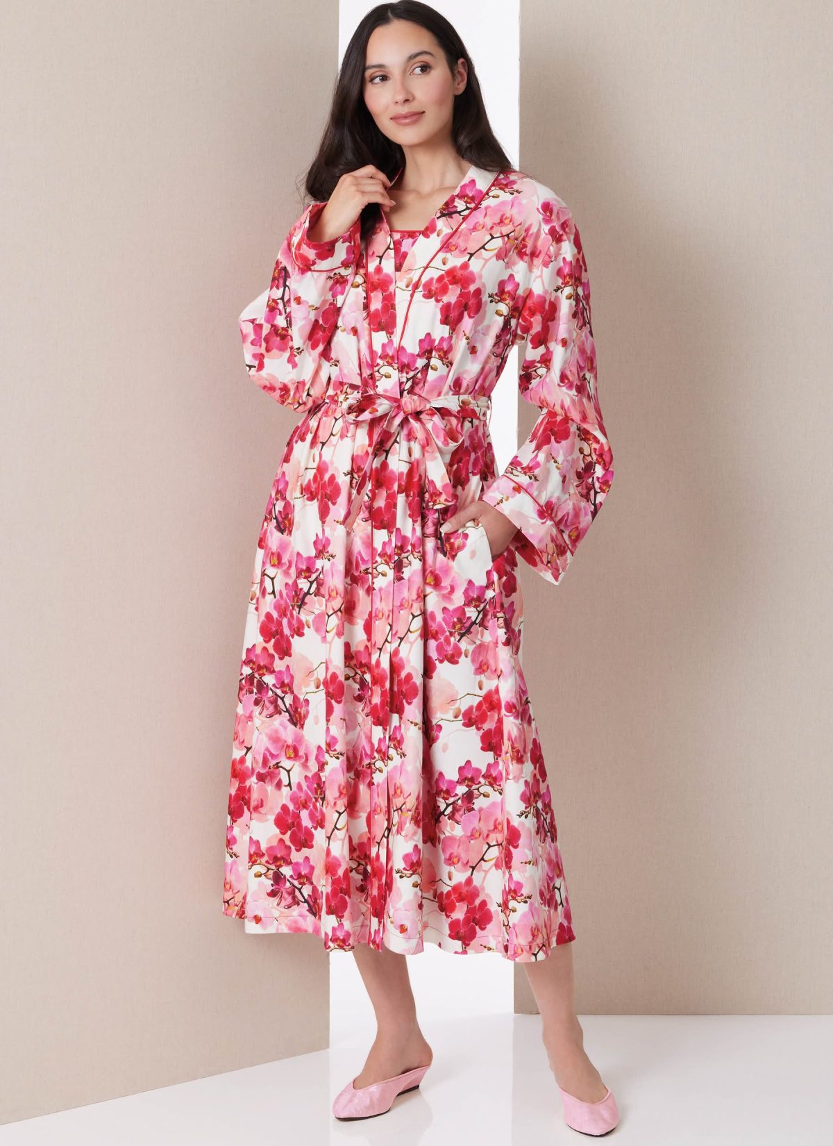 Butterick Sewing Pattern B7084 Misses' Nightgown and Robe with Tie Belt