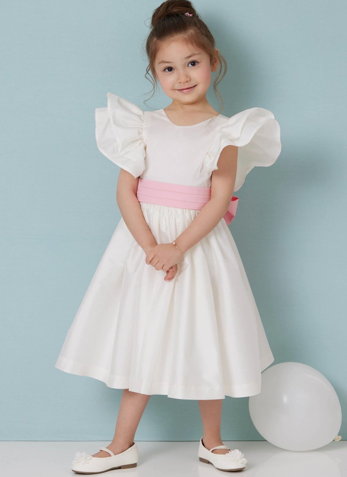Butterick Sewing Pattern B7088 Children's Dress in Two Lengths and Tie Belt