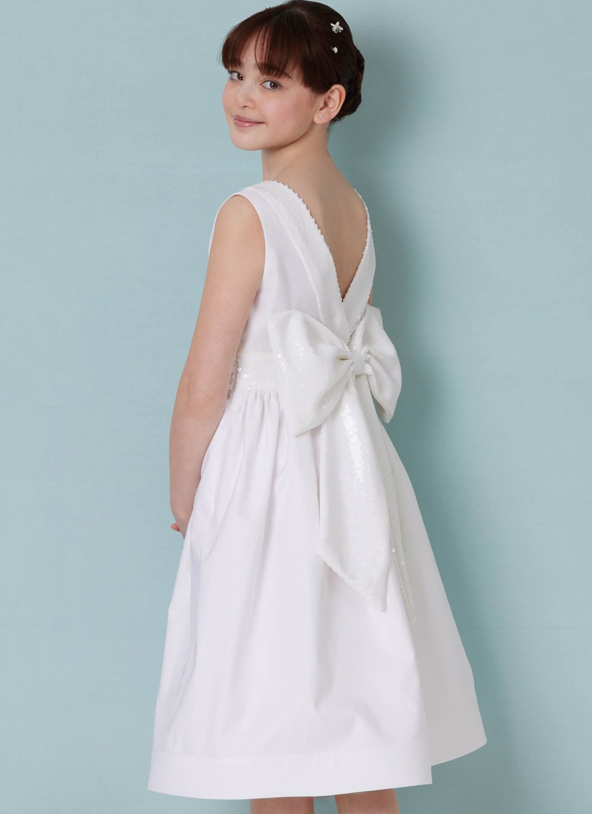 Butterick Sewing Pattern B7089 Girls' Dress with Sleeve Variations