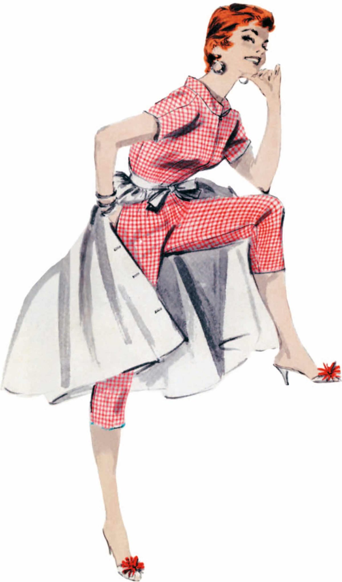 Butterick Sewing Pattern B7090 Misses' Coverall and Overskirt