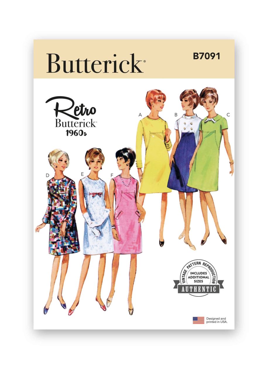 Butterick Sewing Pattern B7091 Misses' One-Piece Dress