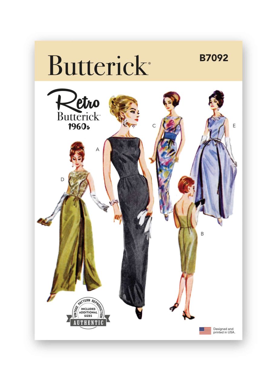 Butterick Sewing Pattern B7092 Misses' Evening Dresses