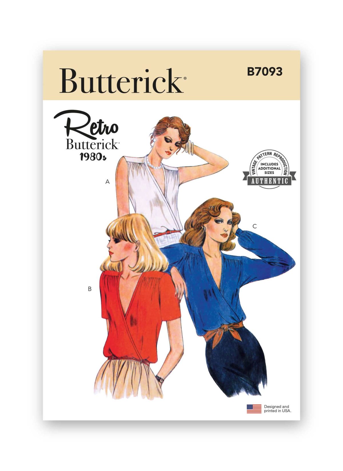 Butterick Sewing Pattern B7093 Misses' Blouse
