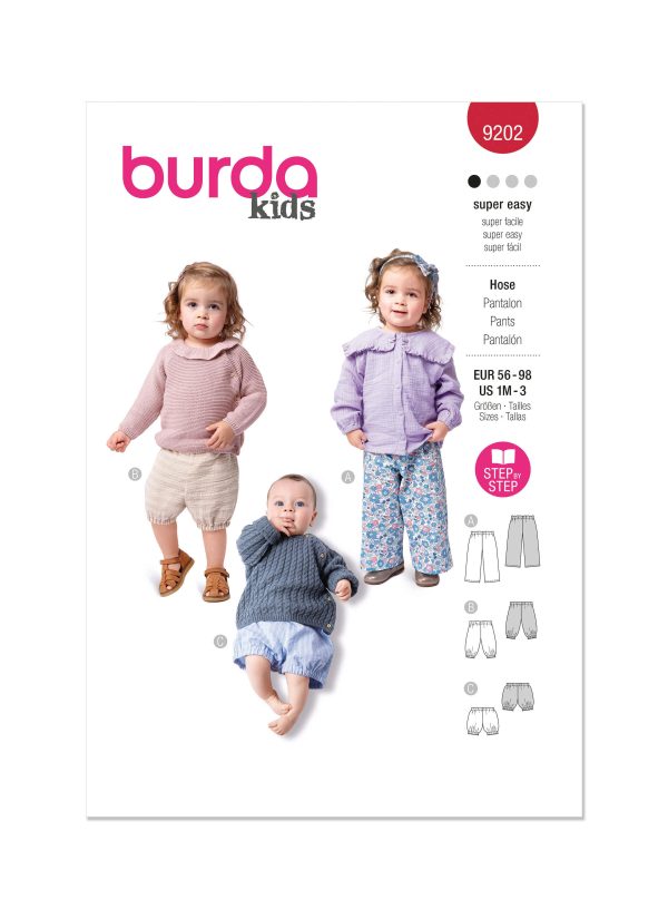 Burda Style Sewing Pattern 9202 Babies Trousers
