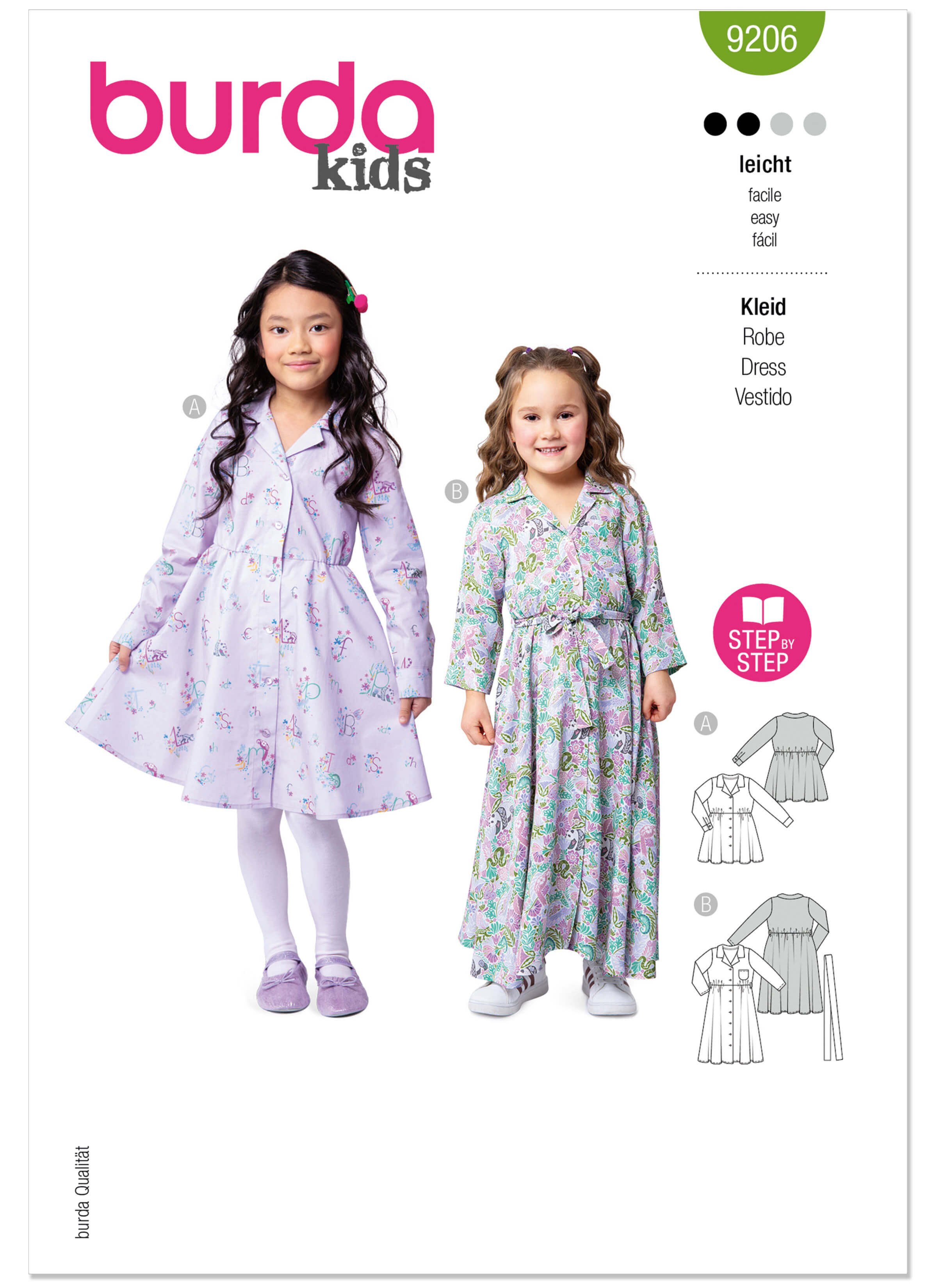 Burda Style Sewing Pattern 9206 Children's Dresses