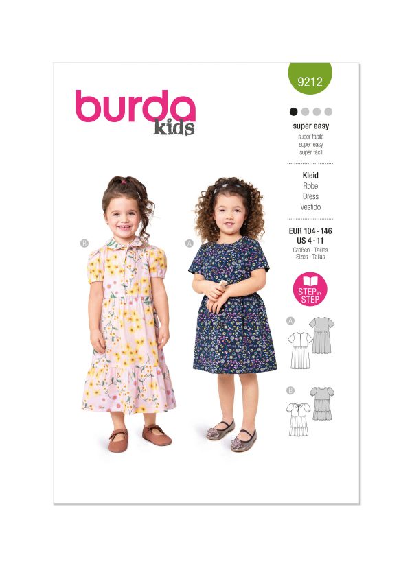 Burda Style Sewing Pattern 9212 Children's Dress
