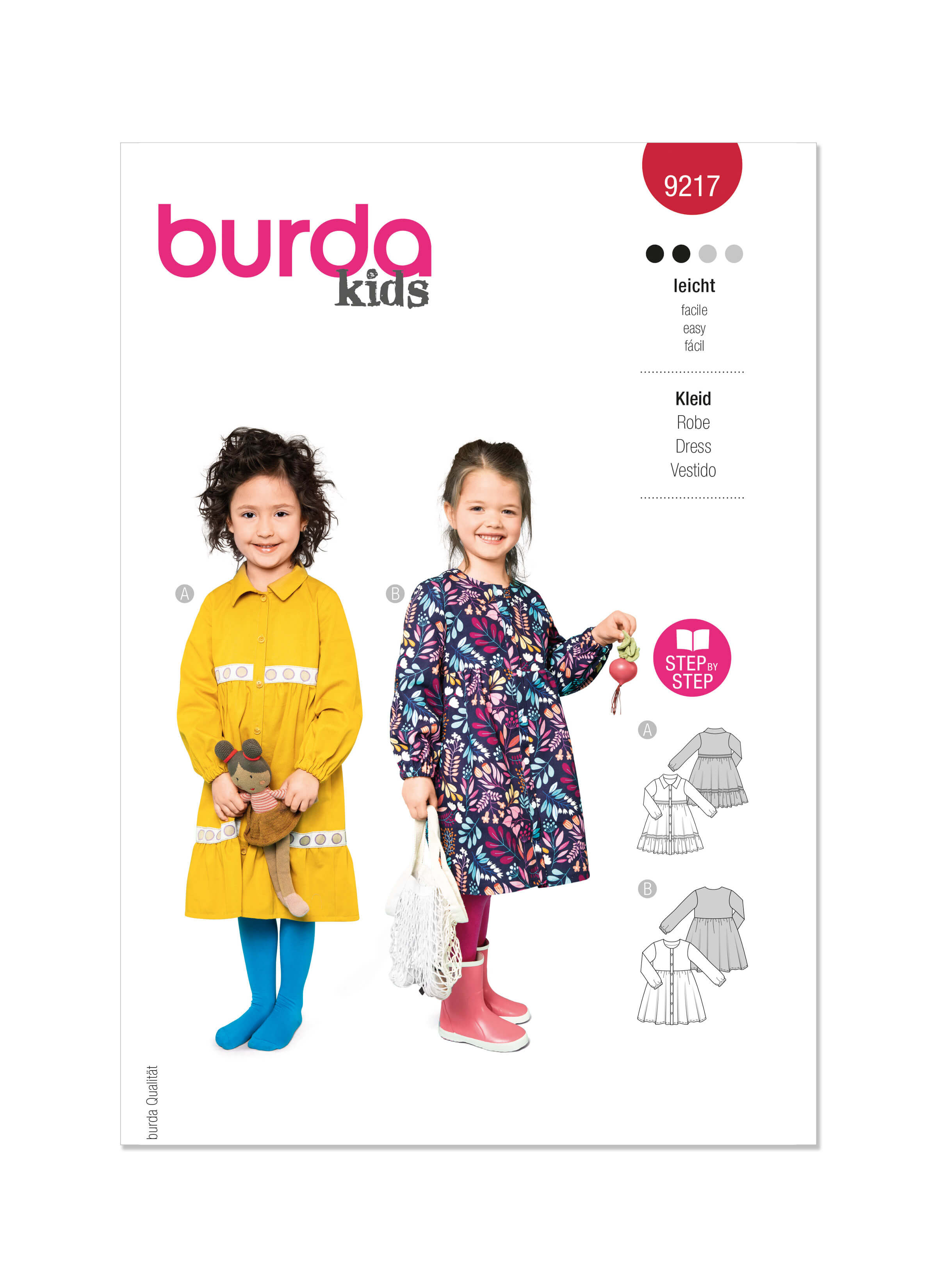 Burda Style Pattern 9217 Children's Dresses