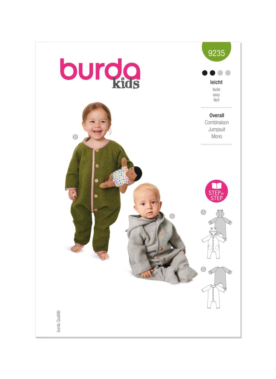 Burda Style Pattern B9235 Babies' Jumpsuit