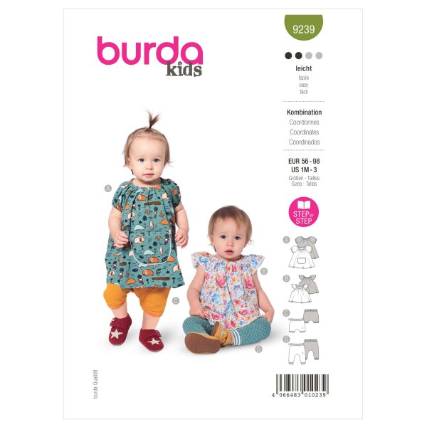 Burda Style Pattern B9239 Babies' Tops and Bottoms