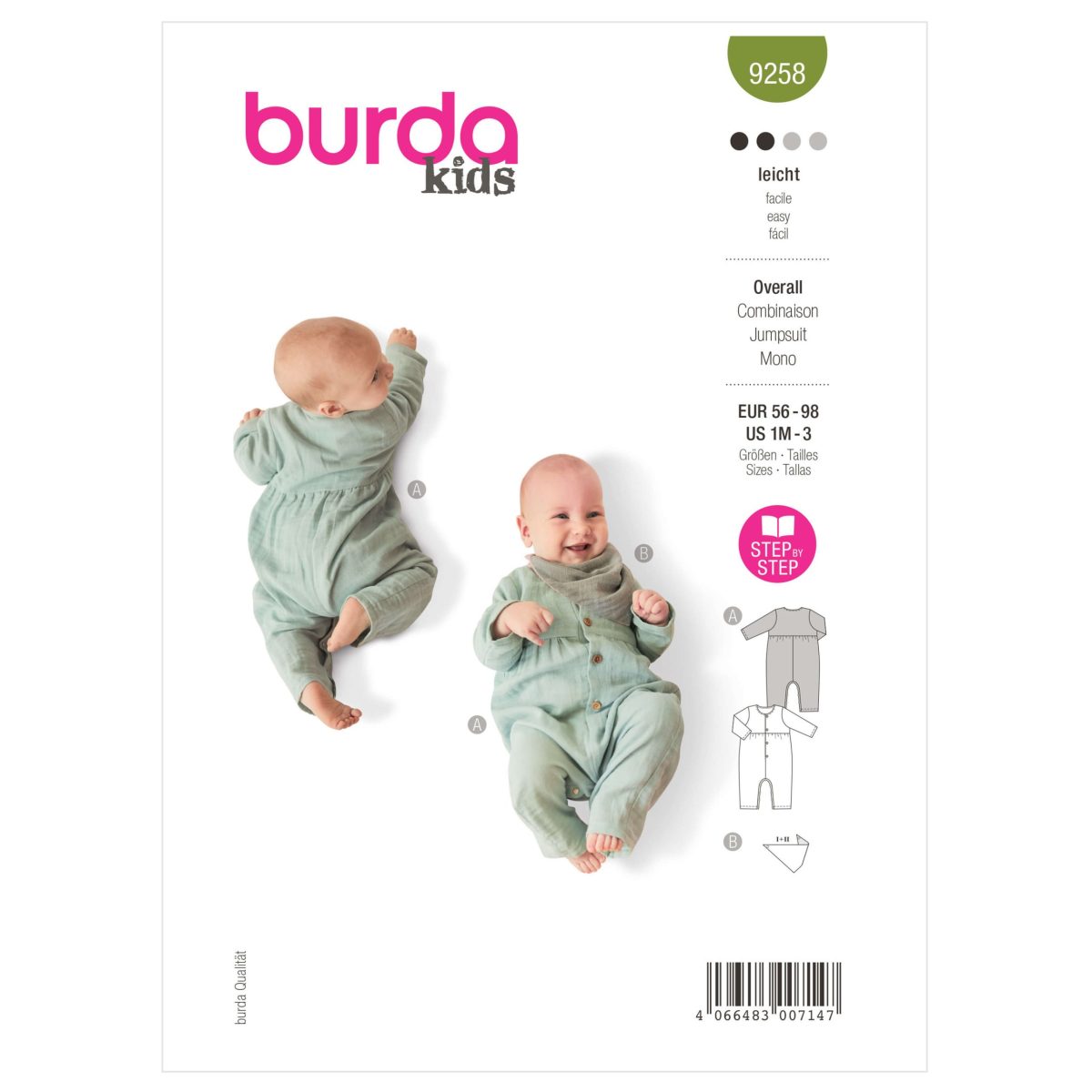 Burda Style Pattern 9258 Babies' Coordinates