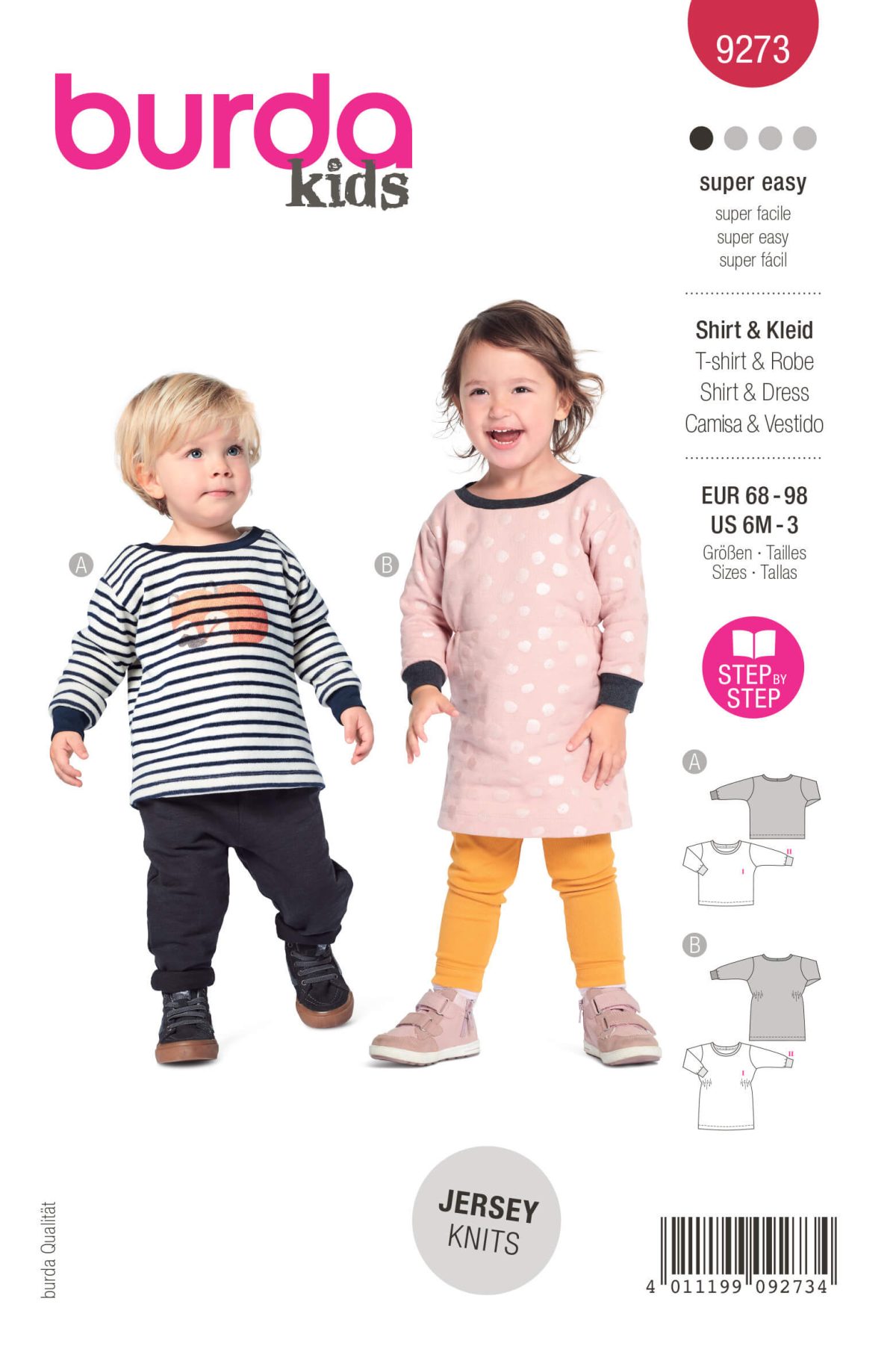 Burda Style Pattern 9273 Babies' Top and Dress