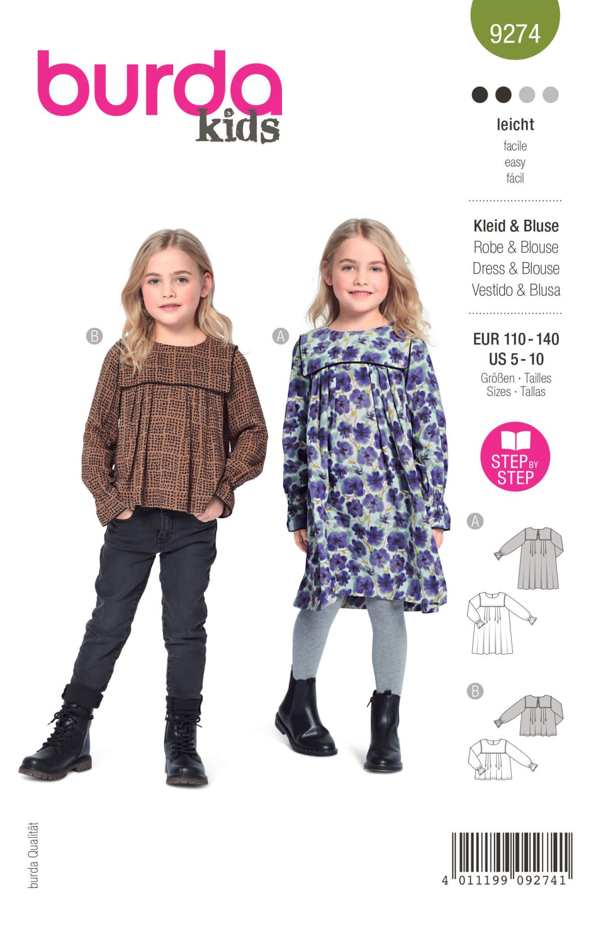 Burda Style Pattern 9274 Children's Dress and Top