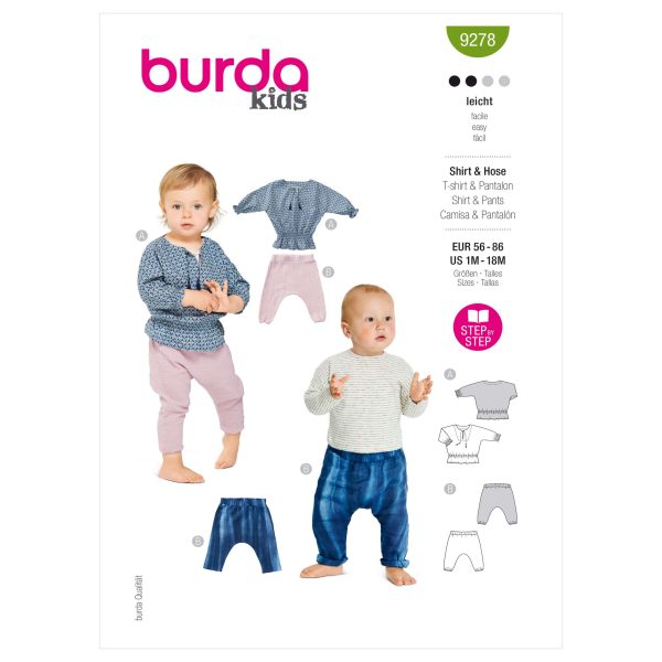 Burda Style Pattern 9278 Babies' Top and Trousers