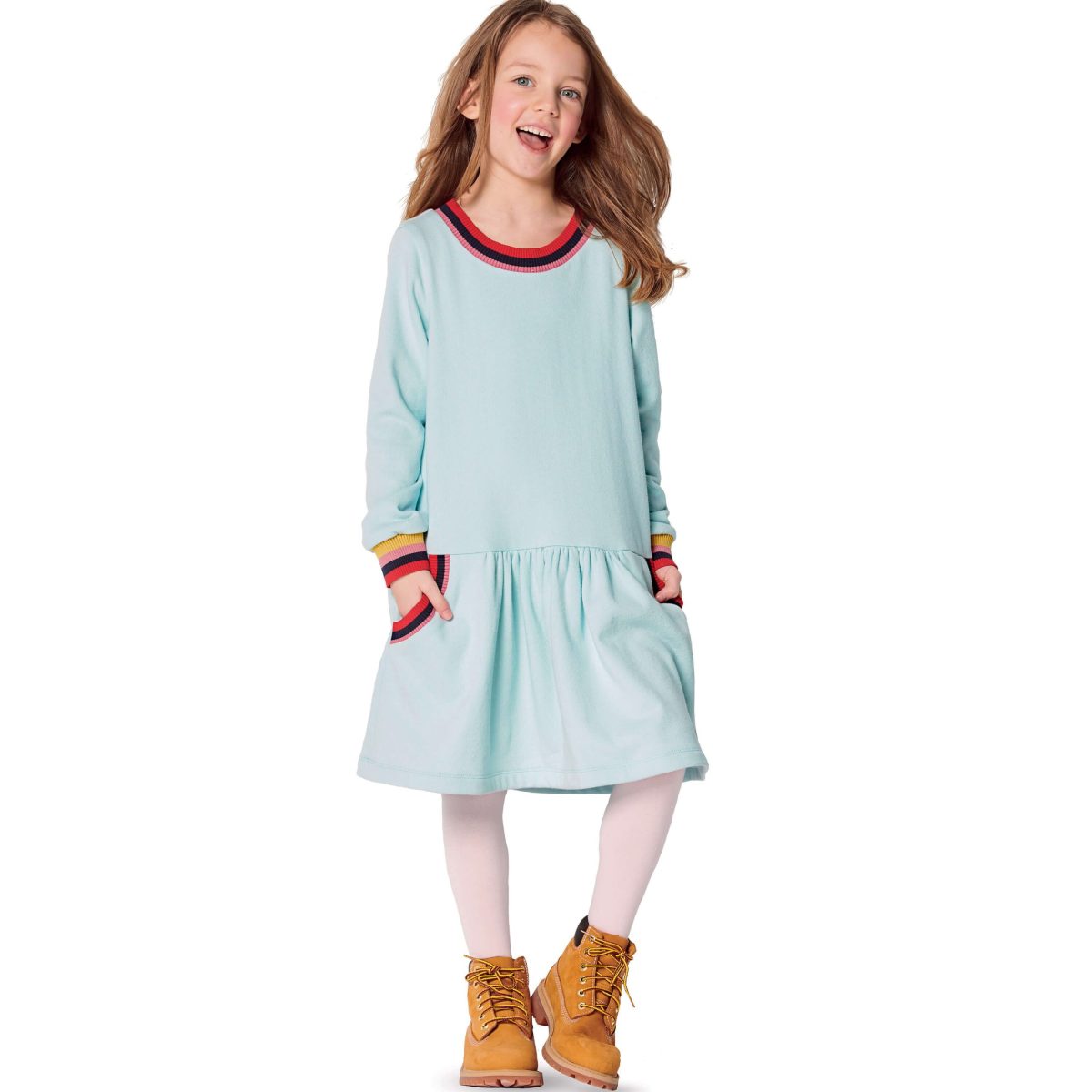 Burda Style Pattern 9286 Girls Dress