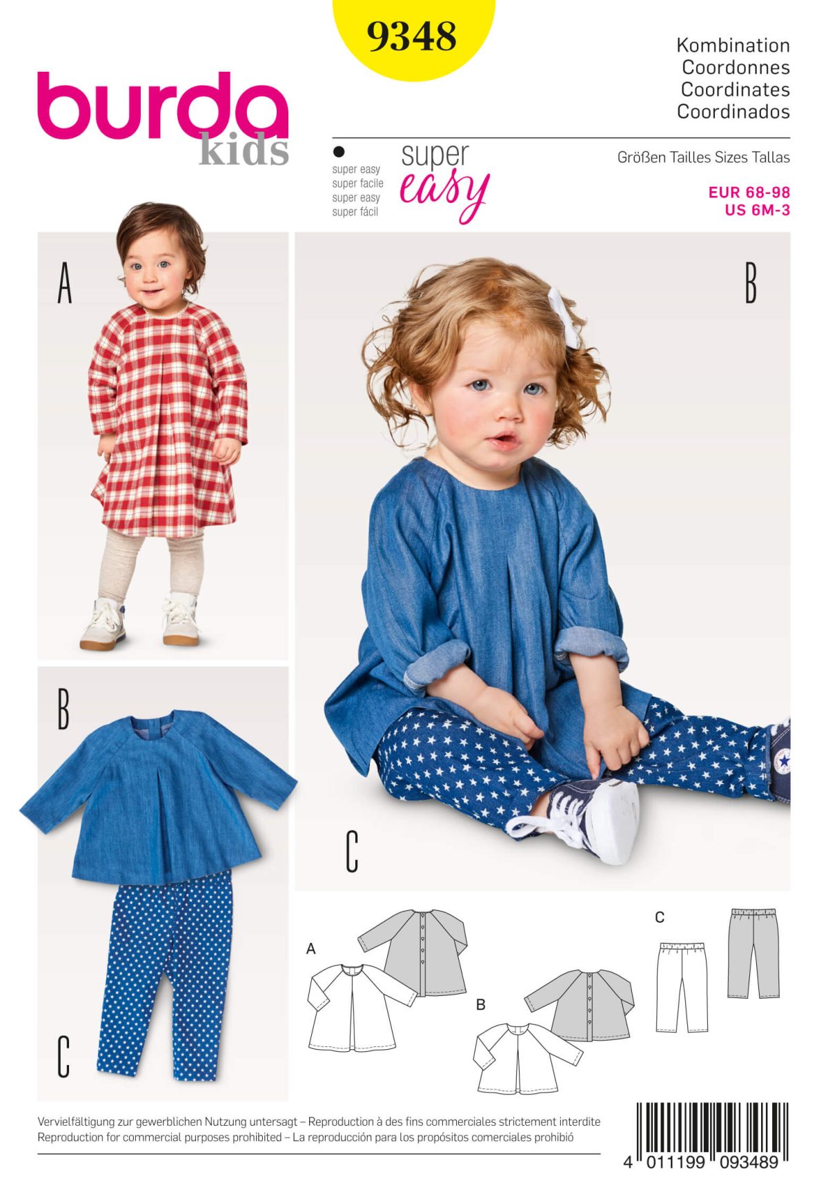 Burda Style Pattern B9348 Baby's Loose Dress