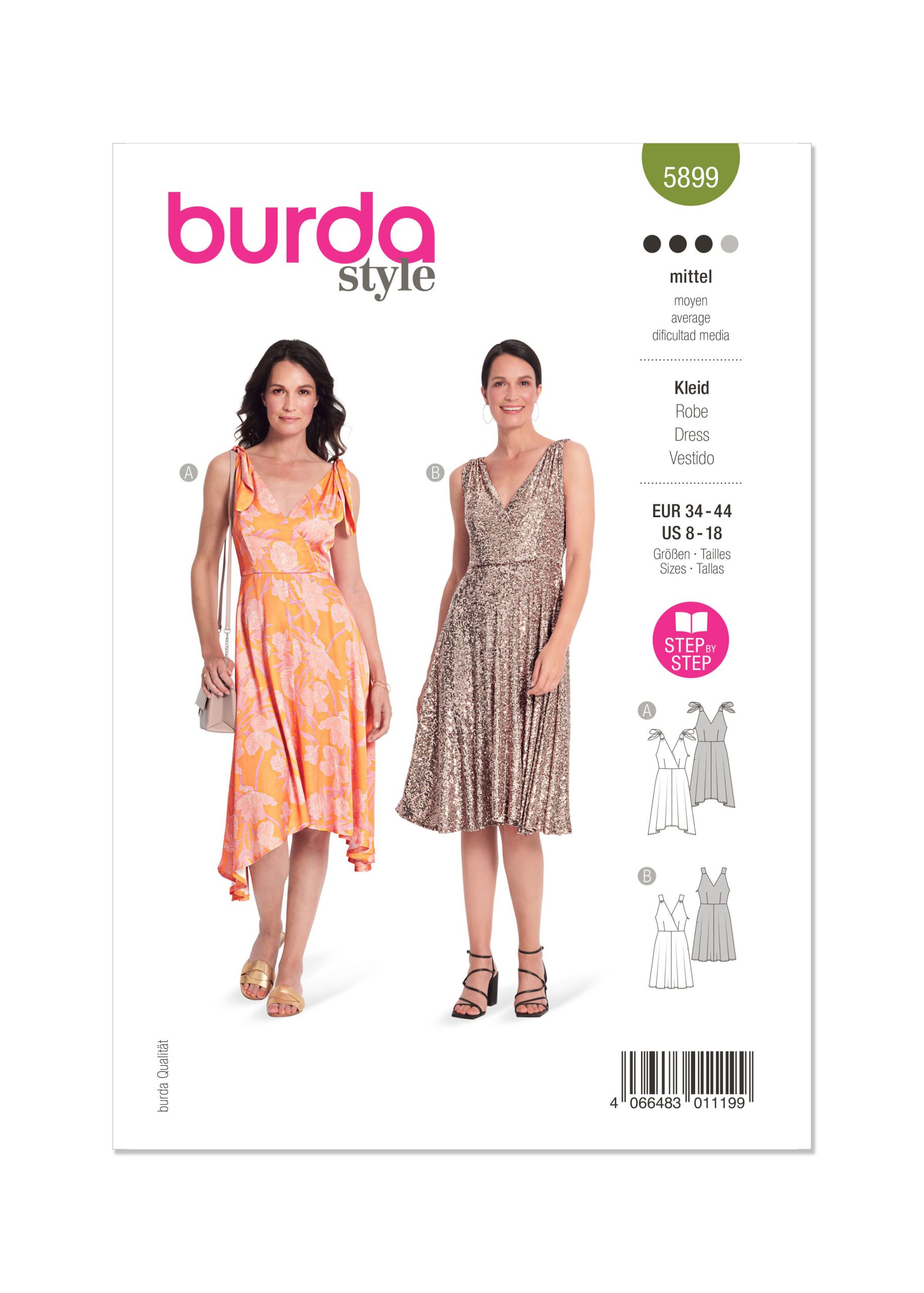 Burda Style Pattern B5899 Misses' Dress