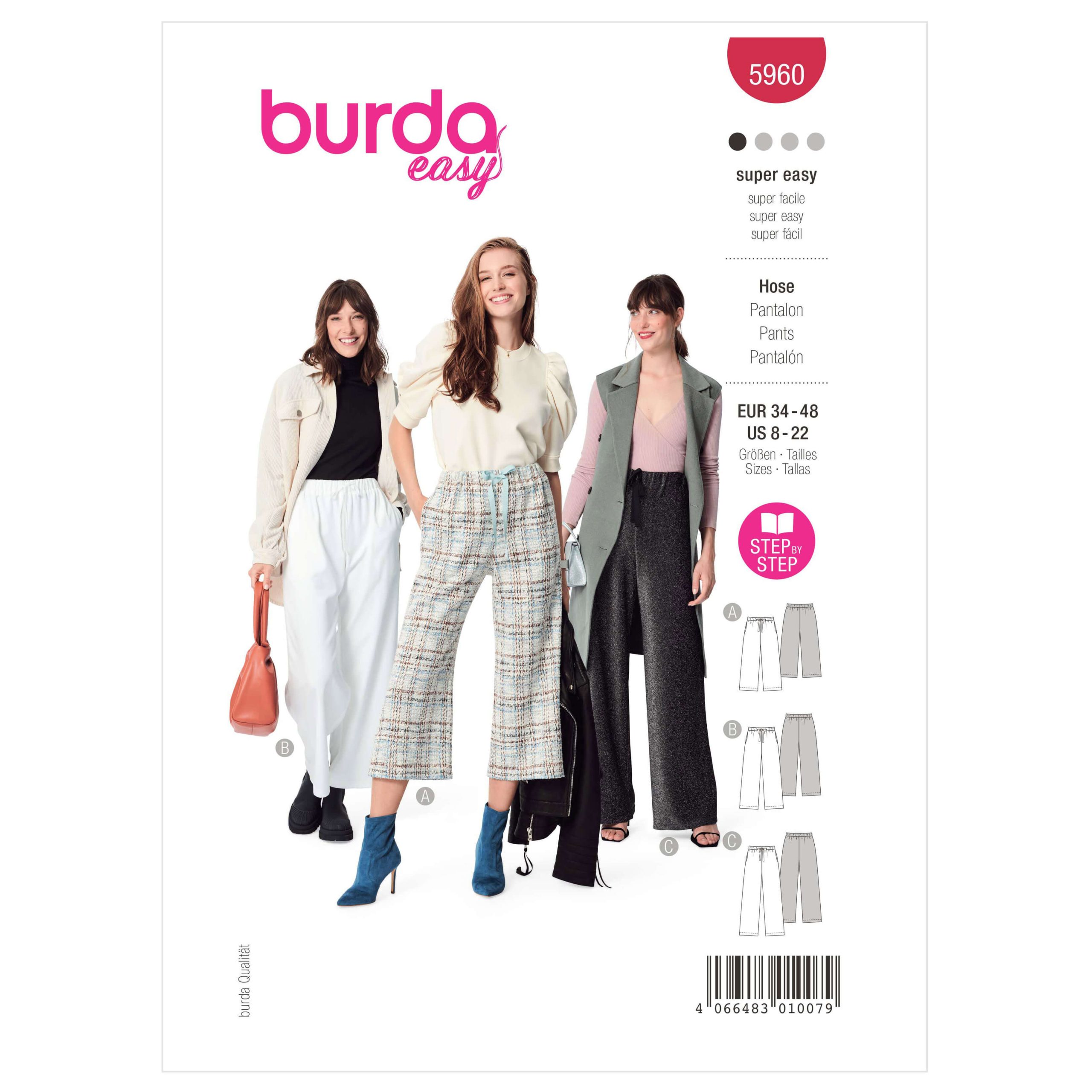 Burda Style Pattern B5960 Misses' Trousers