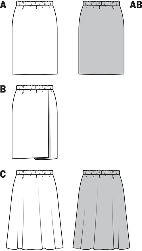 Burda B6937 Burda Style Skirts Sewing Pattern