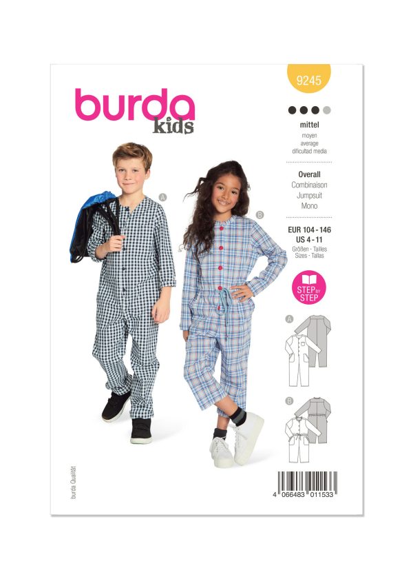 Burda Style Pattern B9245 Children's Jumpsuit