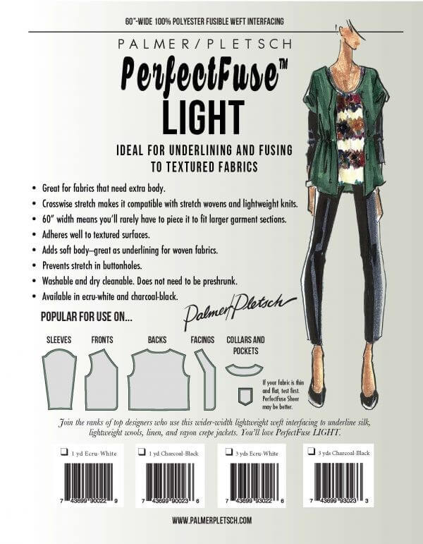 Palmer/Pletsch PerfectFuse Light Fusible Interfacing - Ecru White