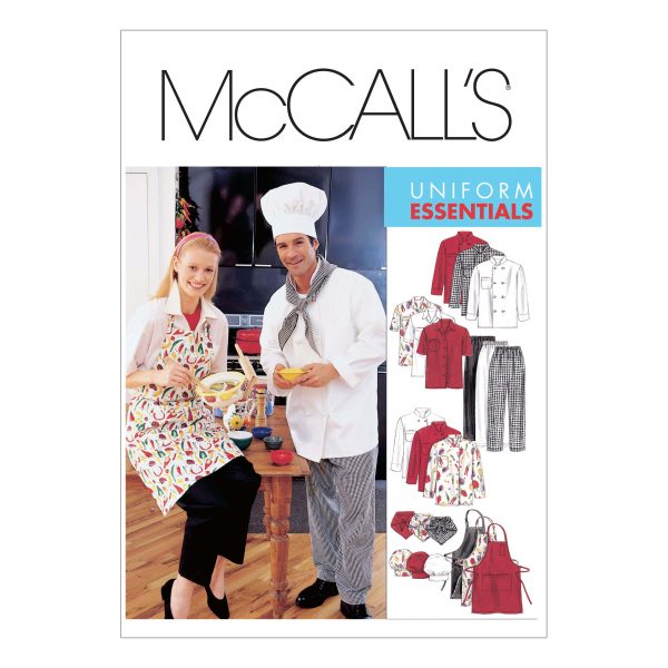 McCall's Sewing Pattern M2233 Misses' and Men's Jacket, Shirt, Apron, Pull-On Pants, Neckerchief and Hat